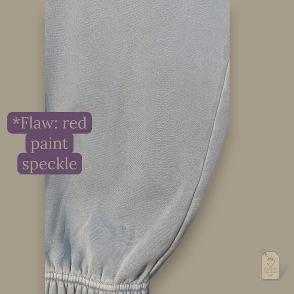 Abercrombie & Fitch Garment Dyed Blue Fleece Joggers Sweatpants Size L - Picture 4 of 8